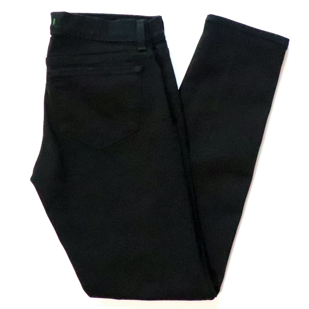 Low-to-mid rise J Brand skinny deep black jeans